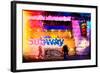 Low Poly New York Art - Subway Times Square-Philippe Hugonnard-Framed Art Print