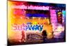 Low Poly New York Art - Subway Times Square-Philippe Hugonnard-Mounted Art Print