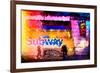 Low Poly New York Art - Subway Times Square-Philippe Hugonnard-Framed Art Print