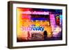 Low Poly New York Art - Subway Times Square-Philippe Hugonnard-Framed Premium Giclee Print
