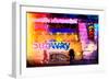 Low Poly New York Art - Subway Times Square-Philippe Hugonnard-Framed Premium Giclee Print