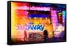 Low Poly New York Art - Subway Times Square-Philippe Hugonnard-Framed Stretched Canvas