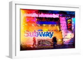 Low Poly New York Art - Subway Times Square-Philippe Hugonnard-Framed Art Print