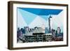 Low Poly New York Art - Summer Night-Philippe Hugonnard-Framed Art Print