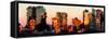 Low Poly New York Art - Sunset Pastel II-Philippe Hugonnard-Framed Stretched Canvas