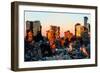 Low Poly New York Art - Sunset Pastel-Philippe Hugonnard-Framed Art Print