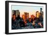 Low Poly New York Art - Sunset Pastel-Philippe Hugonnard-Framed Art Print