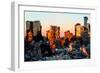 Low Poly New York Art - Sunset Pastel-Philippe Hugonnard-Framed Art Print