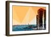 Low Poly New York Art - Sunset Pier-Philippe Hugonnard-Framed Art Print