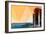 Low Poly New York Art - Sunset Pier-Philippe Hugonnard-Framed Art Print