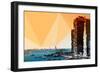 Low Poly New York Art - Sunset Pier-Philippe Hugonnard-Framed Art Print