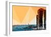 Low Poly New York Art - Sunset Pier-Philippe Hugonnard-Framed Art Print