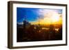 Low Poly New York Art - Sunset View-Philippe Hugonnard-Framed Premium Giclee Print
