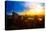 Low Poly New York Art - Sunset View-Philippe Hugonnard-Stretched Canvas