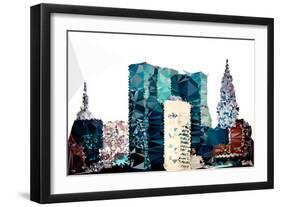 Low Poly New York Art - Taxi Cab-Philippe Hugonnard-Framed Art Print