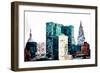 Low Poly New York Art - Taxi Cab-Philippe Hugonnard-Framed Premium Giclee Print