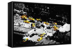 Low Poly New York Art - Taxi Cabs-Philippe Hugonnard-Framed Stretched Canvas