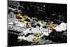 Low Poly New York Art - Taxi Cabs-Philippe Hugonnard-Mounted Art Print