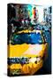 Low Poly New York Art - Taxi Cabs-Philippe Hugonnard-Stretched Canvas