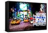 Low Poly New York Art - Taxis-Philippe Hugonnard-Framed Stretched Canvas