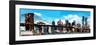 Low Poly New York Art - The Brooklyn Bridge-Philippe Hugonnard-Framed Art Print