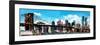 Low Poly New York Art - The Brooklyn Bridge-Philippe Hugonnard-Framed Art Print