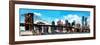 Low Poly New York Art - The Brooklyn Bridge-Philippe Hugonnard-Framed Premium Giclee Print