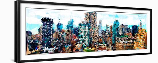 Low Poly New York Art - The Cities-Philippe Hugonnard-Framed Premium Giclee Print