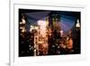 Low Poly New York Art - The Empire State Building and City-Philippe Hugonnard-Framed Art Print