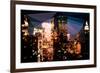 Low Poly New York Art - The Empire State Building and City-Philippe Hugonnard-Framed Art Print