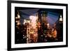 Low Poly New York Art - The Empire State Building and City-Philippe Hugonnard-Framed Art Print