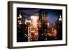 Low Poly New York Art - The Empire State Building and City-Philippe Hugonnard-Framed Art Print