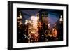 Low Poly New York Art - The Empire State Building and City-Philippe Hugonnard-Framed Art Print