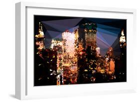 Low Poly New York Art - The Empire State Building and City-Philippe Hugonnard-Framed Art Print