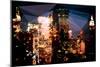 Low Poly New York Art - The Empire State Building and City-Philippe Hugonnard-Mounted Art Print