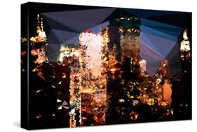 Low Poly New York Art - The Empire State Building and City-Philippe Hugonnard-Stretched Canvas