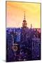 Low Poly New York Art - The Empire State Building at Sunset-Philippe Hugonnard-Mounted Art Print