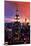 Low Poly New York Art - The Empire State Building by Night-Philippe Hugonnard-Mounted Art Print