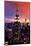 Low Poly New York Art - The Empire State Building by Night-Philippe Hugonnard-Mounted Art Print