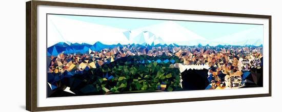 Low Poly New York Art - The Empire State Building Sunset-Philippe Hugonnard-Framed Premium Giclee Print