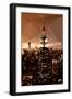 Low Poly New York Art - The Empire State Building-Philippe Hugonnard-Framed Art Print