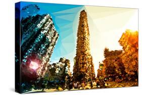 Low Poly New York Art - The Flatiron Building II-Philippe Hugonnard-Stretched Canvas