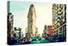 Low Poly New York Art - The Flatiron Building III-Philippe Hugonnard-Stretched Canvas