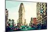 Low Poly New York Art - The Flatiron Building III-Philippe Hugonnard-Mounted Premium Giclee Print