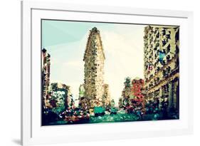 Low Poly New York Art - The Flatiron Building III-Philippe Hugonnard-Framed Art Print