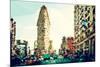 Low Poly New York Art - The Flatiron Building III-Philippe Hugonnard-Mounted Art Print