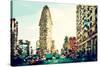 Low Poly New York Art - The Flatiron Building III-Philippe Hugonnard-Stretched Canvas