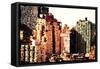 Low Poly New York Art - The New Yorker-Philippe Hugonnard-Framed Stretched Canvas