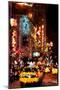 Low Poly New York Art - Times Square at Night-Philippe Hugonnard-Mounted Art Print