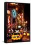 Low Poly New York Art - Times Square at Night-Philippe Hugonnard-Framed Stretched Canvas